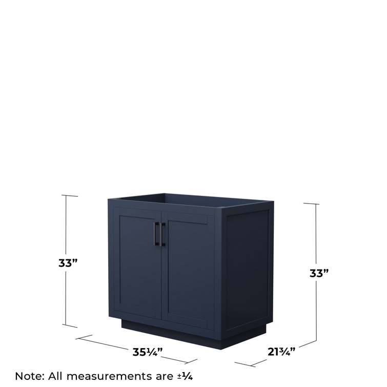Miranda 35.25" Dark Blue Freestanding Single Bathroom Vanity