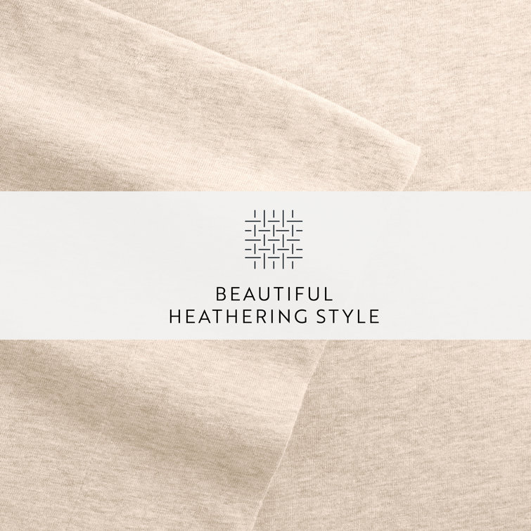 Oatmeal Twin Cotton Jersey Knit Sheet Set