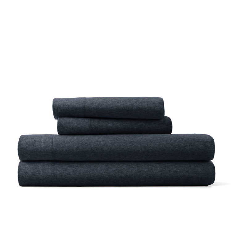 Twin XL Oatmeal Cotton Jersey Knit Bedding Set