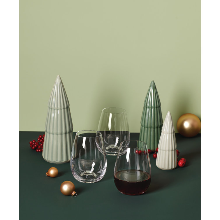 Tuscany Classics Clear Crystal Stemless Wine Glass Set