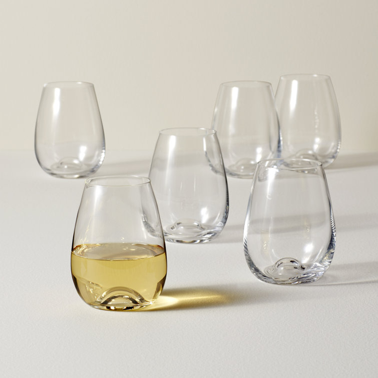 Tuscany Classics Clear Crystal Stemless Wine Glass Set