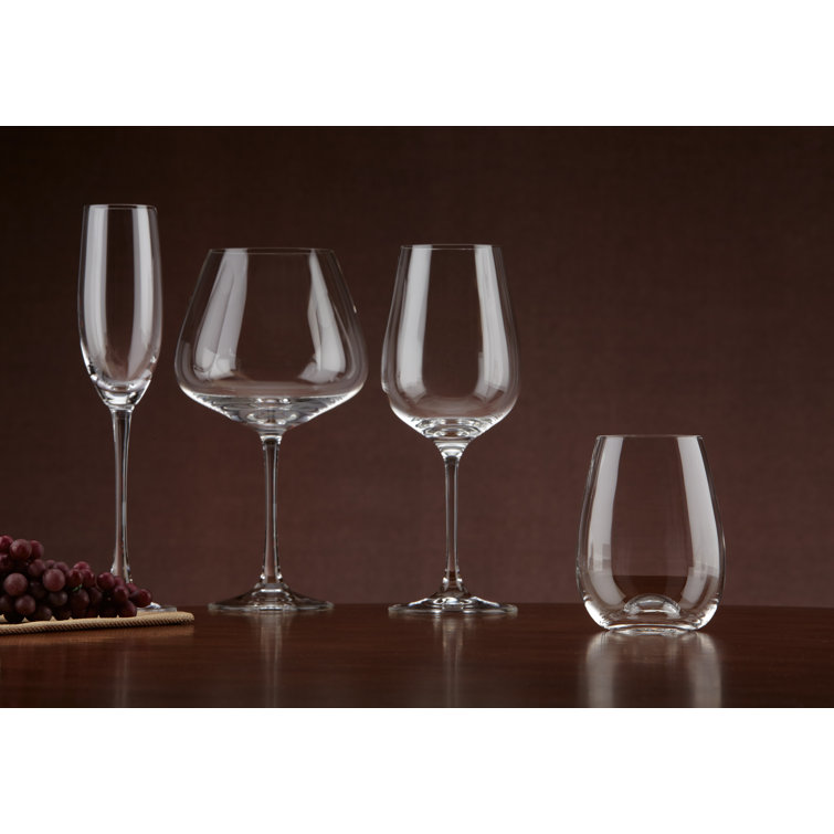 Tuscany Classics Clear Crystal Stemless Wine Glass Set