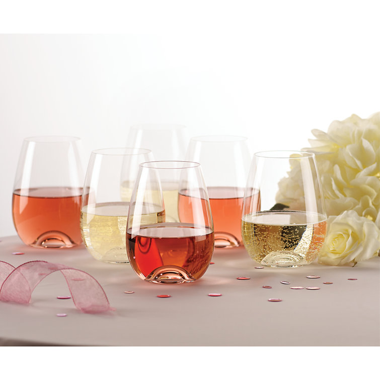 Tuscany Classics Clear Crystal Stemless Wine Glass Set
