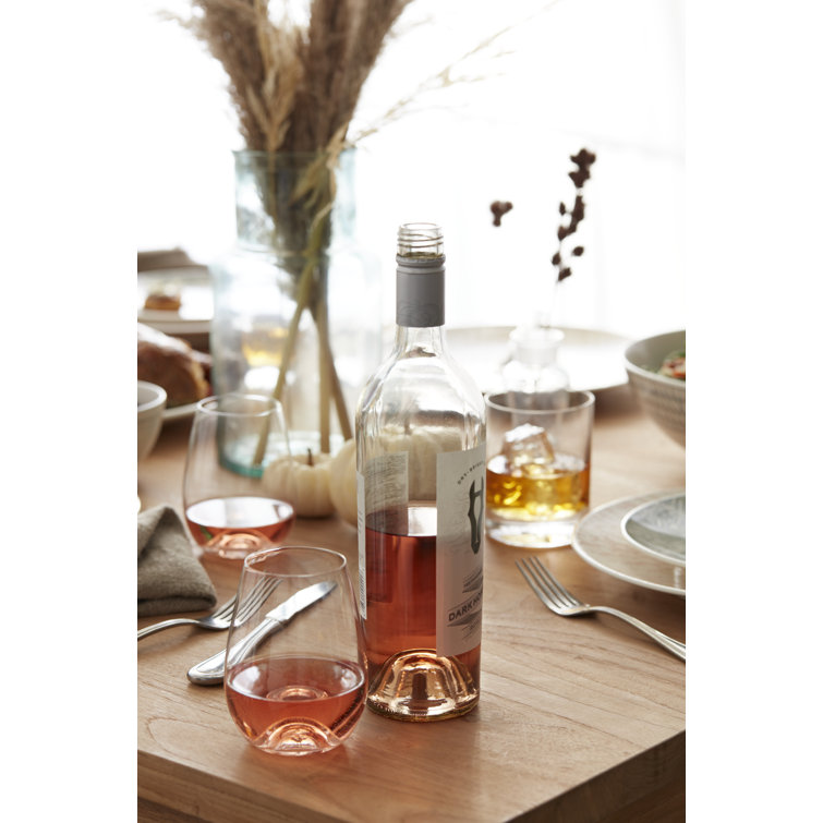 Tuscany Classics Clear Crystal Stemless Wine Glass Set