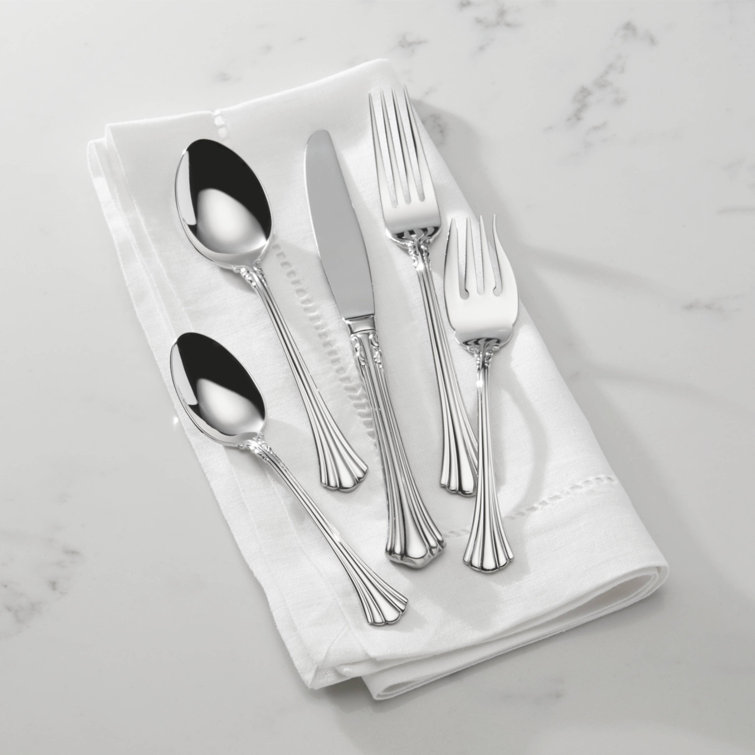 Elegant Stainless Steel 5-Piece Flatware Place Setting
