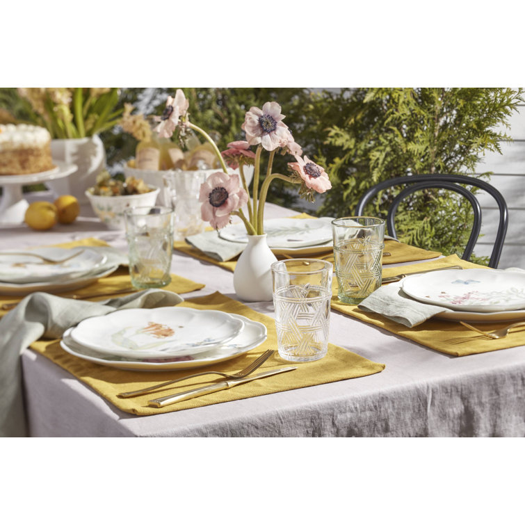 Butterfly Meadow Porcelain 28-Piece Colorful Dinnerware Set