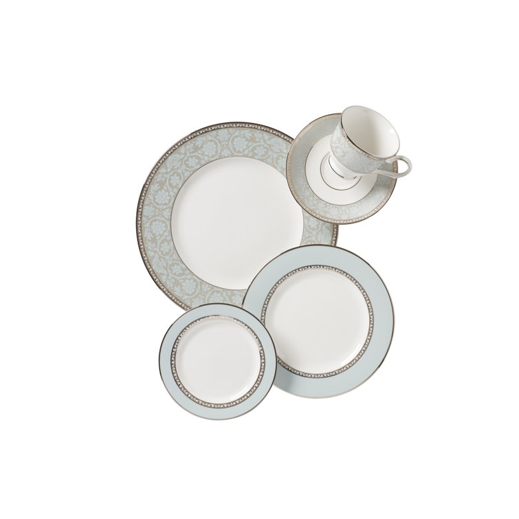 Lenox Westmore White and Blue Bone China 5-Piece Place Setting