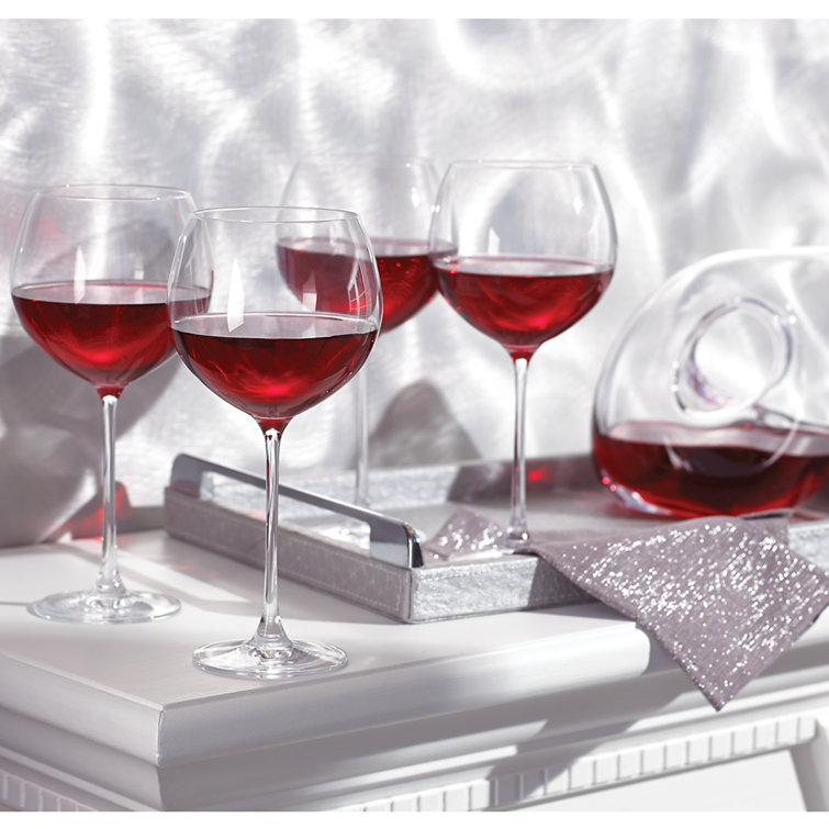 Elegant Clear Crystal Beaujolais Wine Glass Set