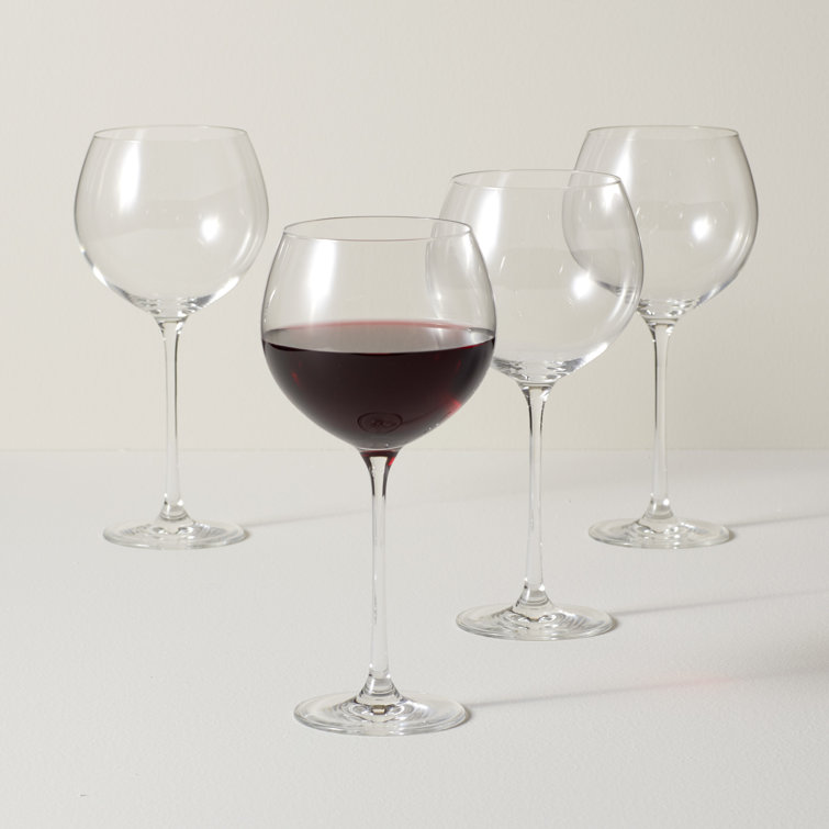 Elegant Clear Crystal Beaujolais Wine Glass Set