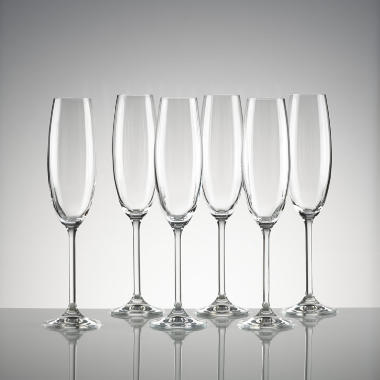 Tuscany Classics Clear Crystal Champagne Flute Set