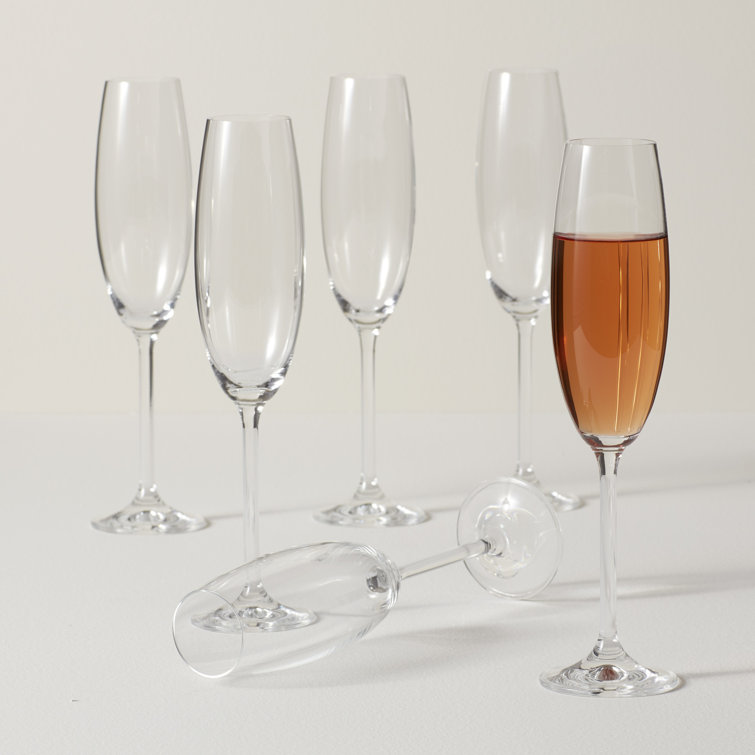 Tuscany Classics Clear Crystal Champagne Flute Set