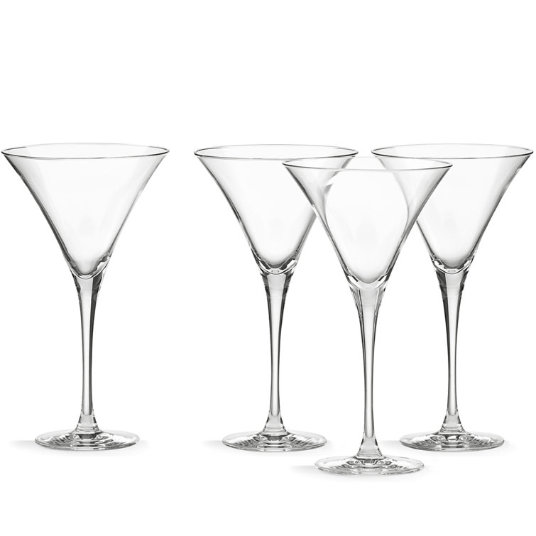 Elegant Clear Crystal Martini Glass Set of 4