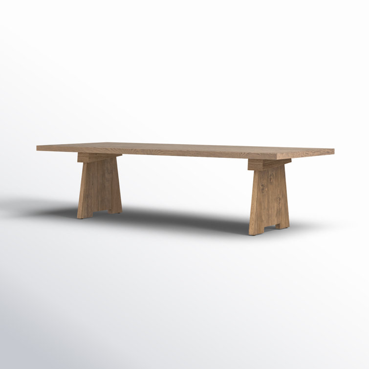 Darnell Light Oak Rectangular Farmhouse Dining Table
