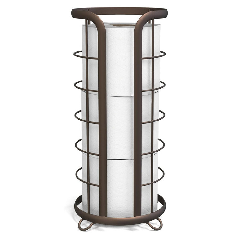 Bronze Freestanding 3-Roll Toilet Paper Holder