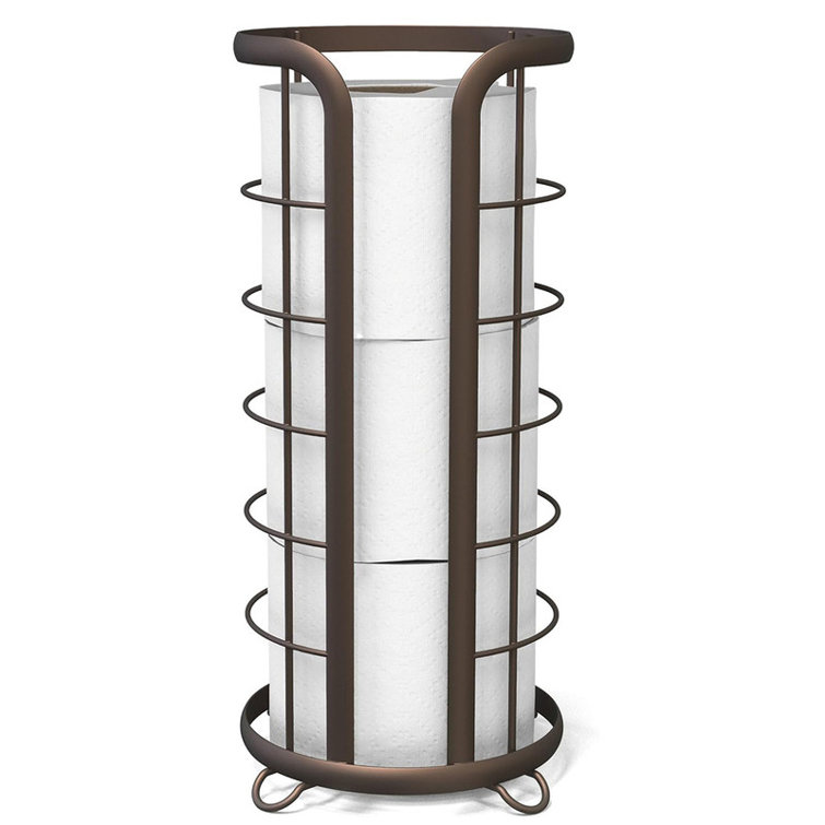 Bronze Freestanding 3-Roll Toilet Paper Holder