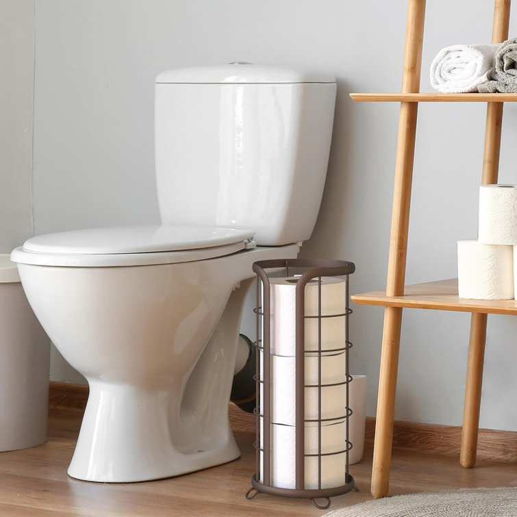 Bronze Freestanding 3-Roll Toilet Paper Holder