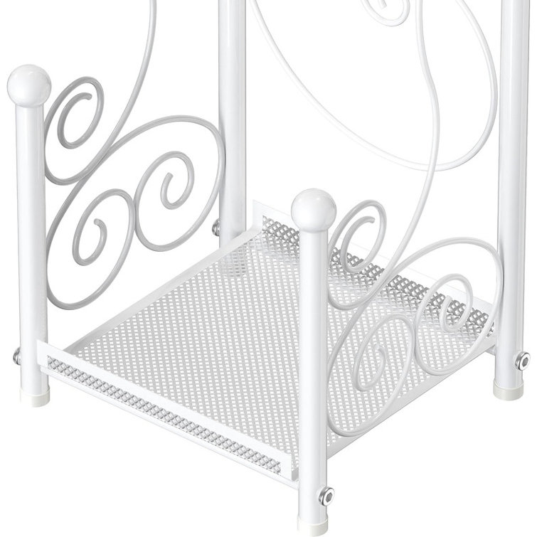 White English Style Free-Standing Toilet Paper Holder with Storage