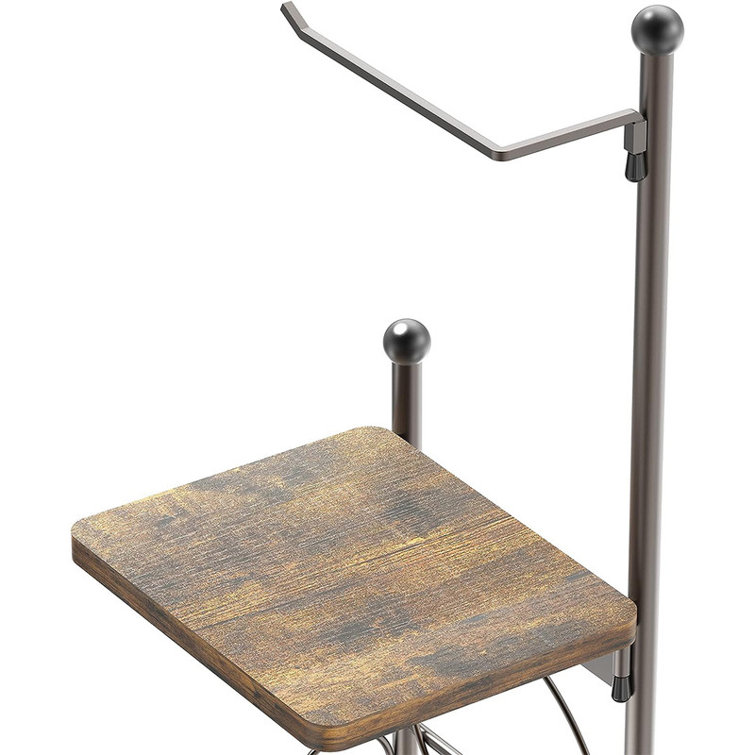Bronze Free-Standing Toilet Paper Holder with Storage Shelf