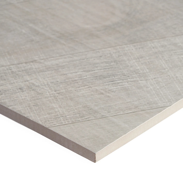 Auburn Chevron Gray 24 in. x 48 in. Matte Porcelain Floor and Wall Tile