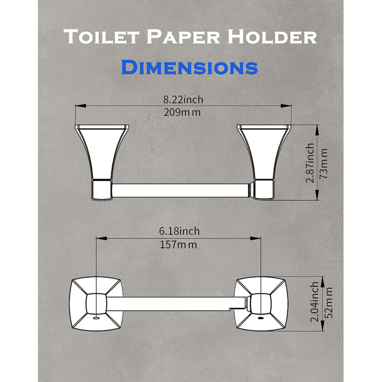 Polished Chrome Wall Mounted Double Post Toilet Paper Holder