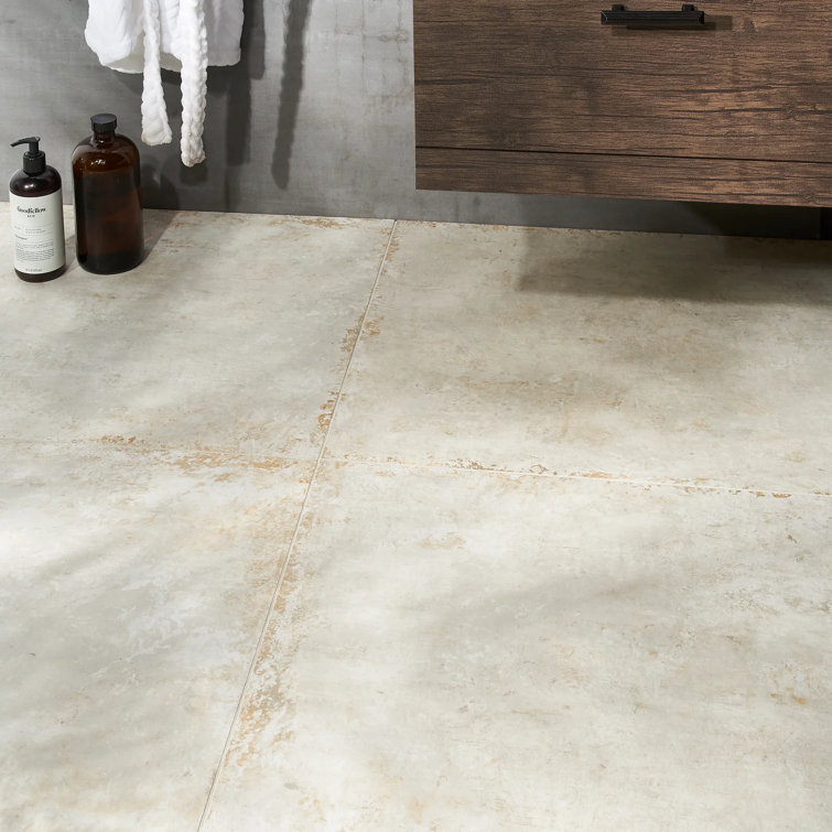 Large Format Beige Matte Porcelain Stone Look Floor and Wall Tile