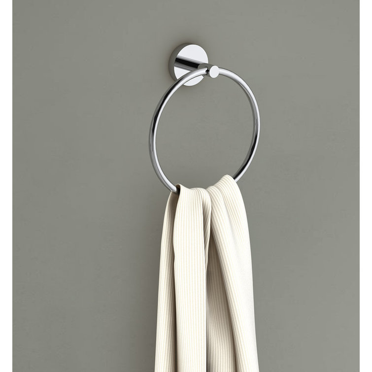 Modern Chrome Wall Mounted Towel Ring with Starlight Finish