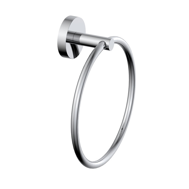 Modern Chrome Wall Mounted Towel Ring with Starlight Finish