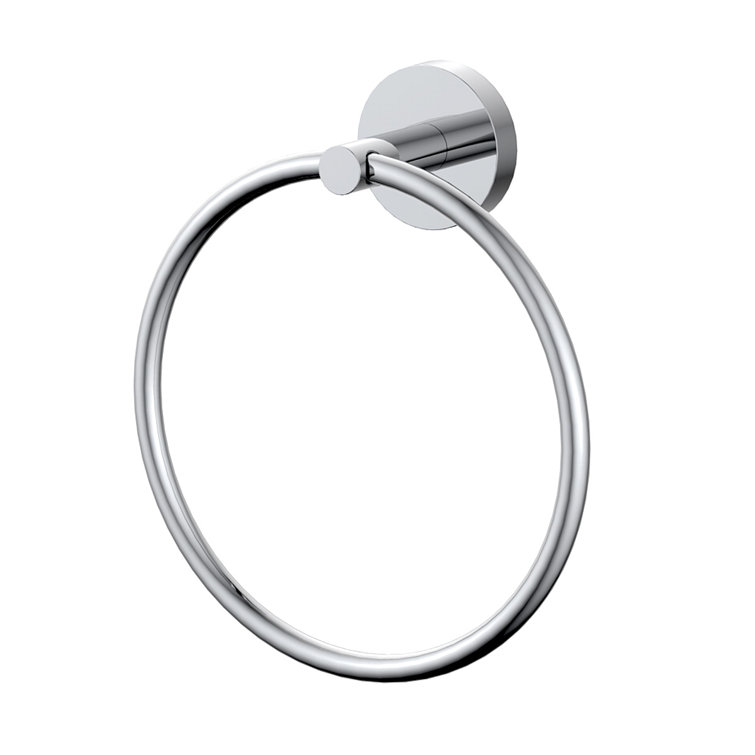 Modern Chrome Wall Mounted Towel Ring with Starlight Finish