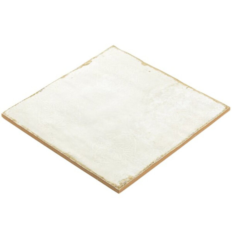 Haven Collection 8x8 Polished White Ceramic Wall Tile