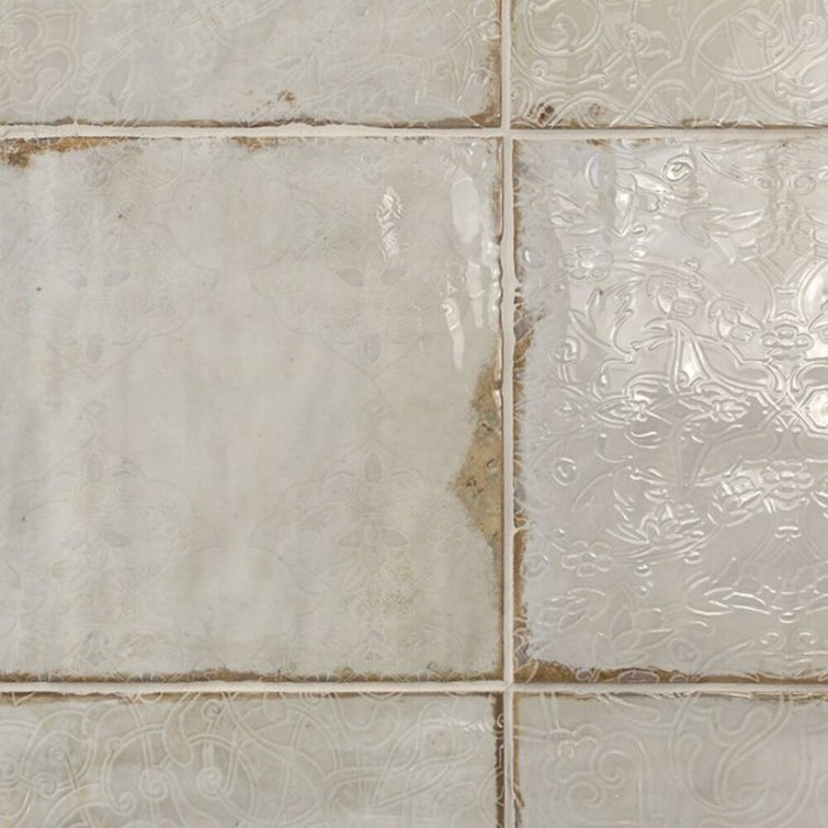 Haven Collection 8x8 Polished White Ceramic Wall Tile