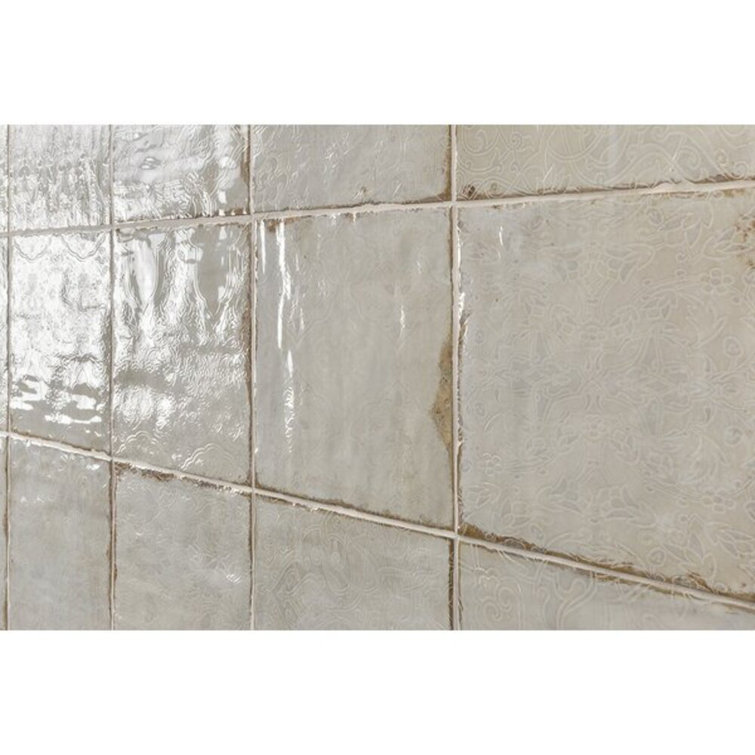 Haven Collection 8x8 Polished White Ceramic Wall Tile