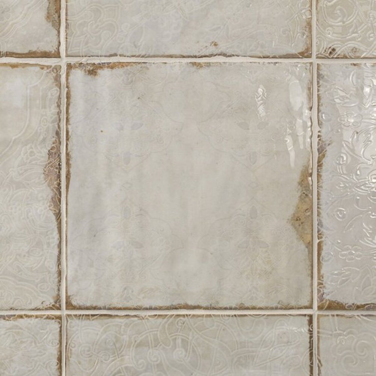 Haven Collection 8x8 Polished White Ceramic Wall Tile