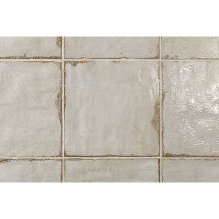 Haven Collection 8x8 Polished White Ceramic Wall Tile