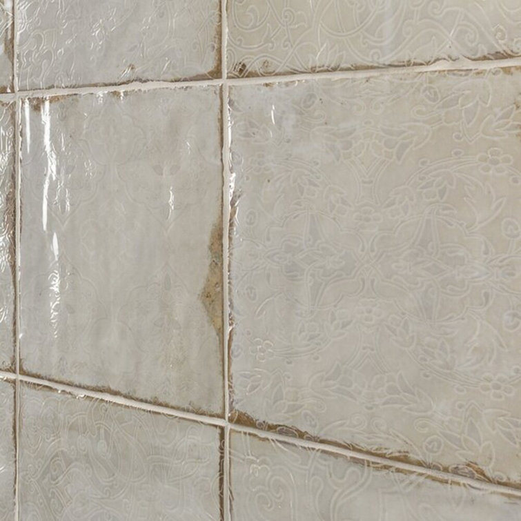 Haven Collection 8x8 Polished White Ceramic Wall Tile