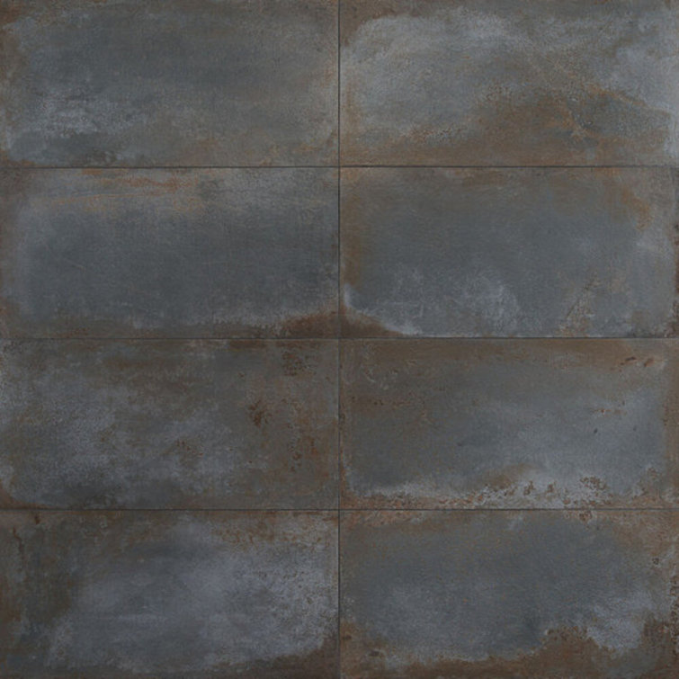 Angela Harris Santa Clara Large Matte Black Porcelain Wall and Floor Tile