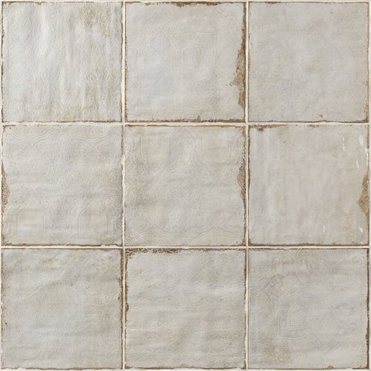 Haven Collection 8x8 Polished White Ceramic Wall Tile
