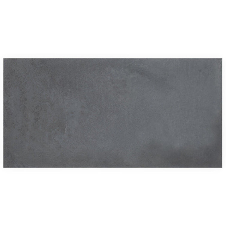 Angela Harris Santa Clara Large Matte Black Porcelain Wall and Floor Tile