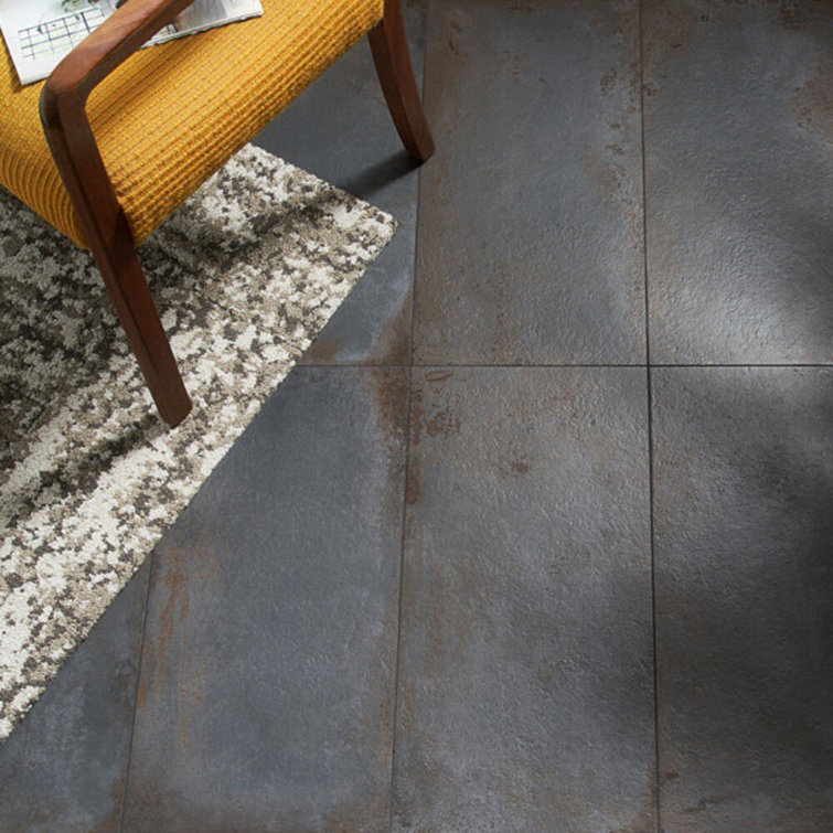Angela Harris Santa Clara Large Matte Black Porcelain Wall and Floor Tile