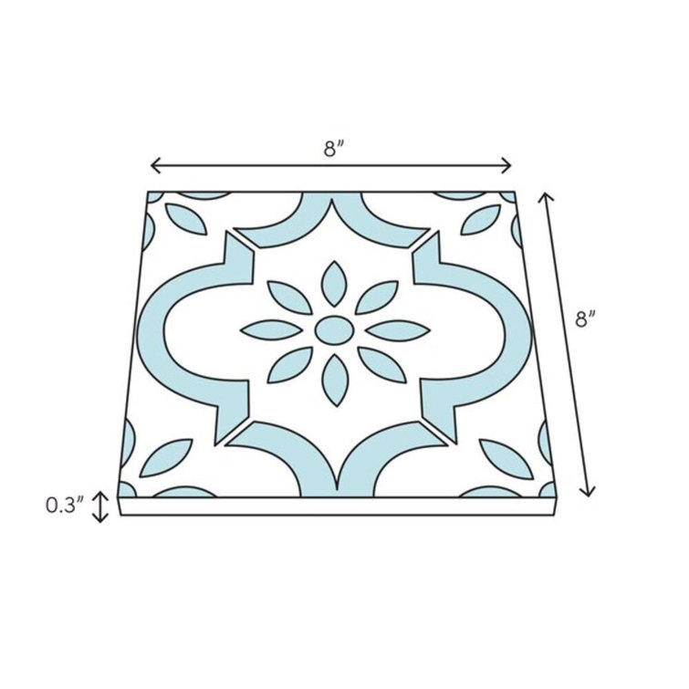 Haven Collection White Polished Ceramic Square Wall Tile