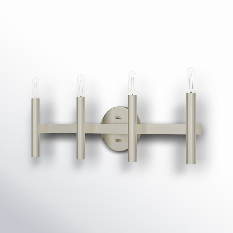 Nickel 4-Light Adjustable Dimmable Vanity Light Fixture