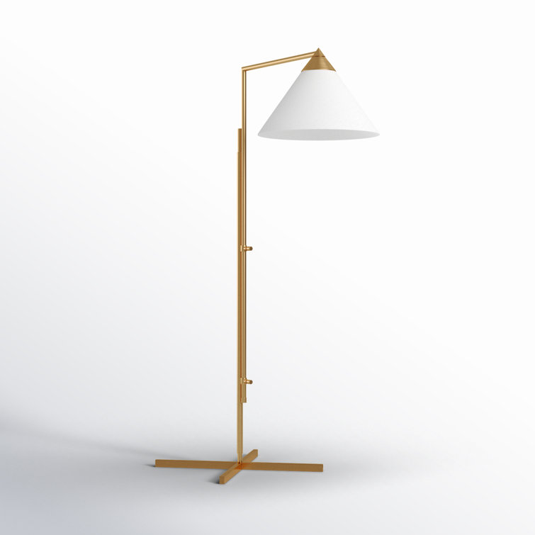 Franklin Adjustable Task Floor Lamp in Burnished Brass