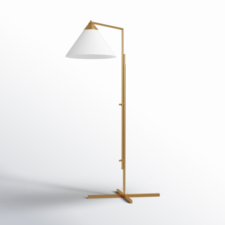 Franklin Adjustable Task Floor Lamp in Burnished Brass