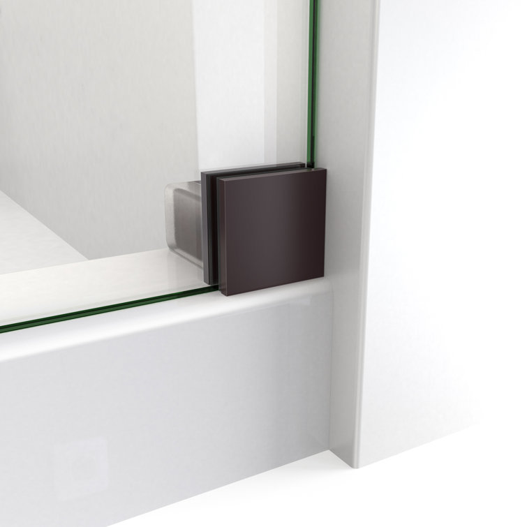 Continuum 56-60 in. Frameless Clear Glass Sliding Shower Door in Oil Rubbed Bronze