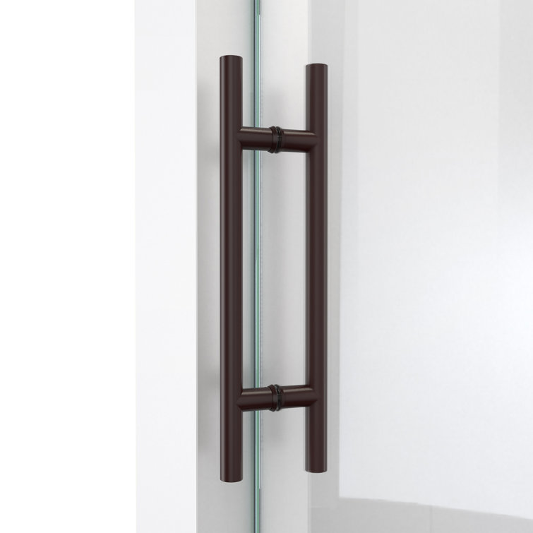 Continuum 56-60 in. Frameless Clear Glass Sliding Shower Door in Oil Rubbed Bronze