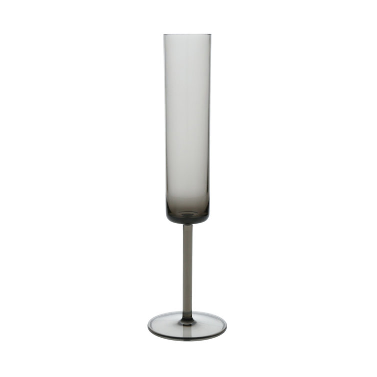 Gray 6oz Copolyester Champagne Flute Set of 6
