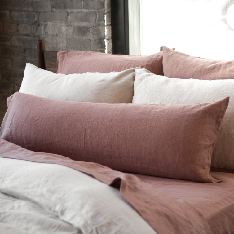 Putty Heather 100% French Linen Standard Pillowcase Set