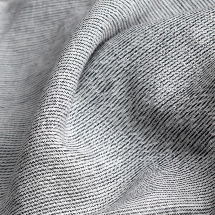 Twin Shadow Pinstripe French Linen Sheet Set
