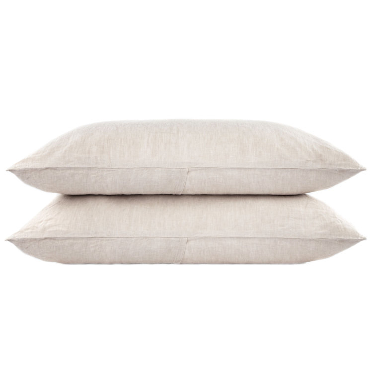 King Size Putty Heather French Linen Pillowcase Set