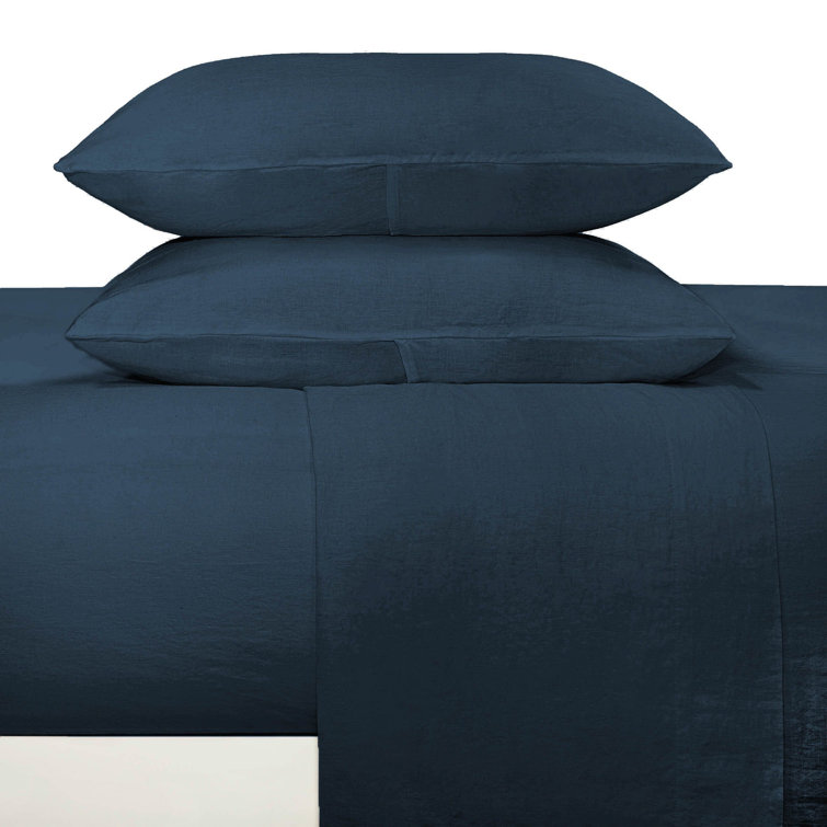 Twin Baltic Stripe 100% French Linen Sheet Set