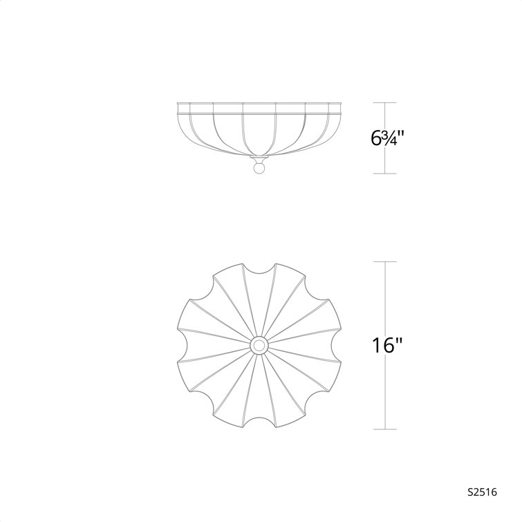Black Crystal LED Flush Mount Ceiling Light